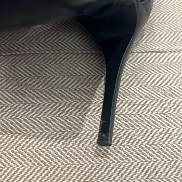 Burberry Acoustic Overfield 100 Peep Toe Ankle Boot - Picture 12 of 14